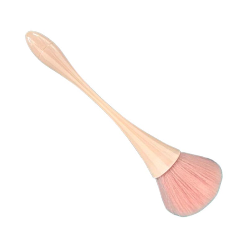 Nail powder brush, slim waist makeup brush, blush brush, extra large loose powder brush, soft bristles, doesn't absorb powder, wood grain.